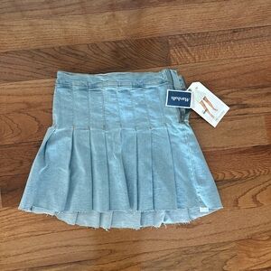Women's Blue Pleated Skirt